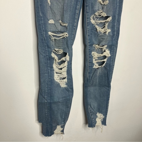 American Eagle Outfitters hi-rise jeggings distressed size 4 short - Picture 2 of 7